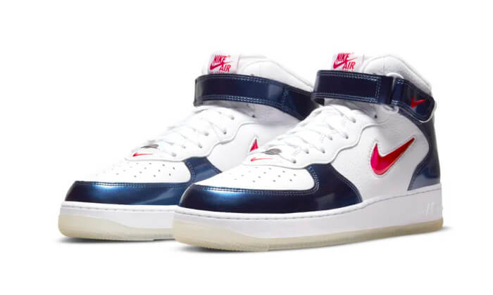 Nike Air Force 1 Mid University Red Midnight Navy - Image 2