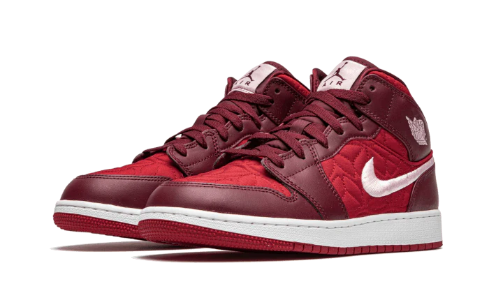 Air Jordan 1 Mid SE Red Quilt - Image 2