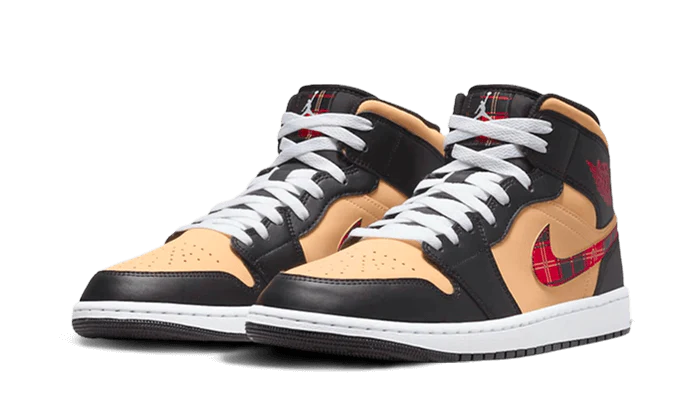 Air Jordan 1 Mid SE Tartan Swoosh - Image 2