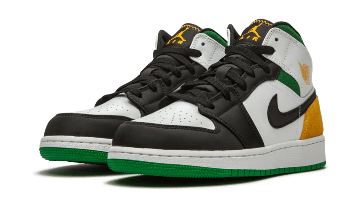 Air Jordan 1 Mid SE White Laser Orange Lucky Green - Image 2