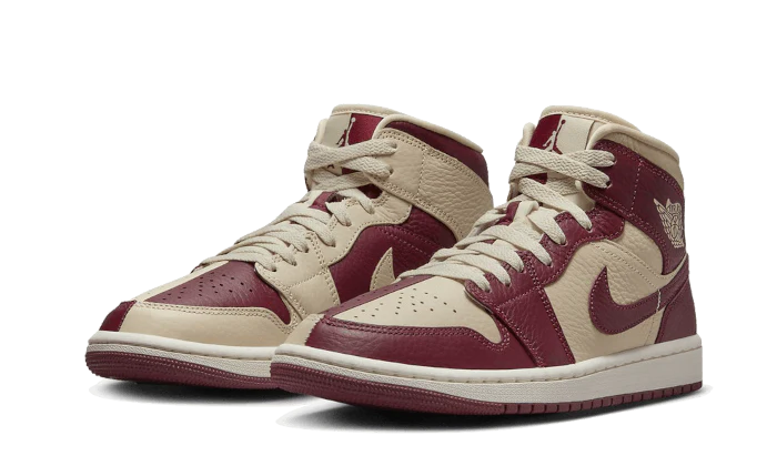 Air Jordan 1 Mid Split Beach Cherrywood Red - Image 2