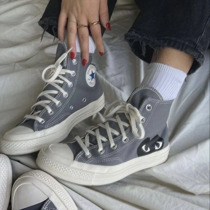 Converse Chuck Taylor All Star 70 Hi Comme des Garcons PLAY Grey - Image 2