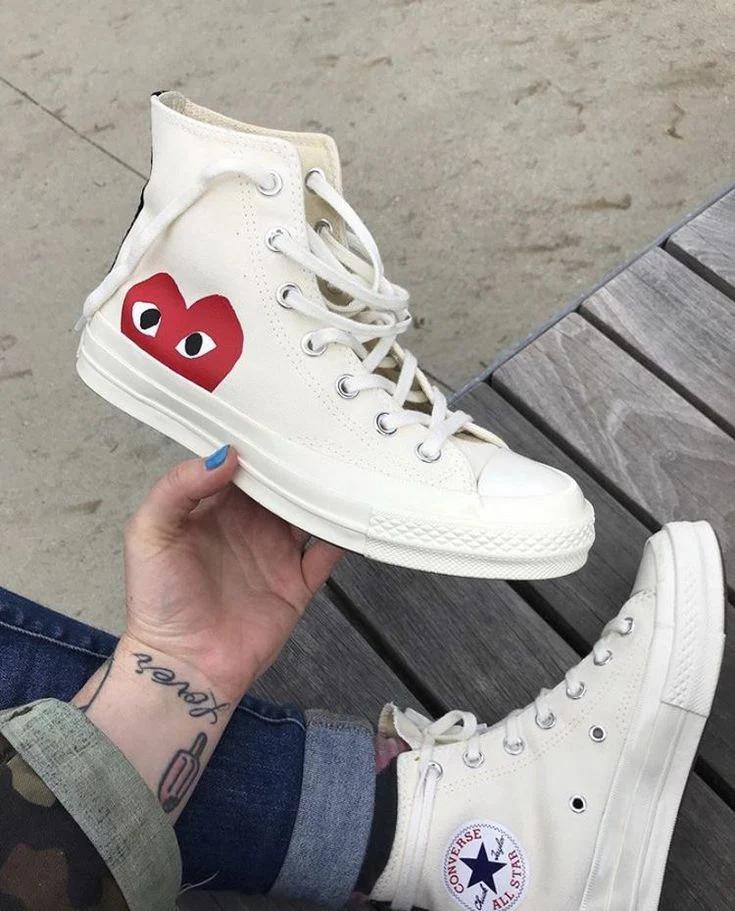 Converse Chuck Taylor All Star 70 Hi Comme des Garcons PLAY White - Image 2