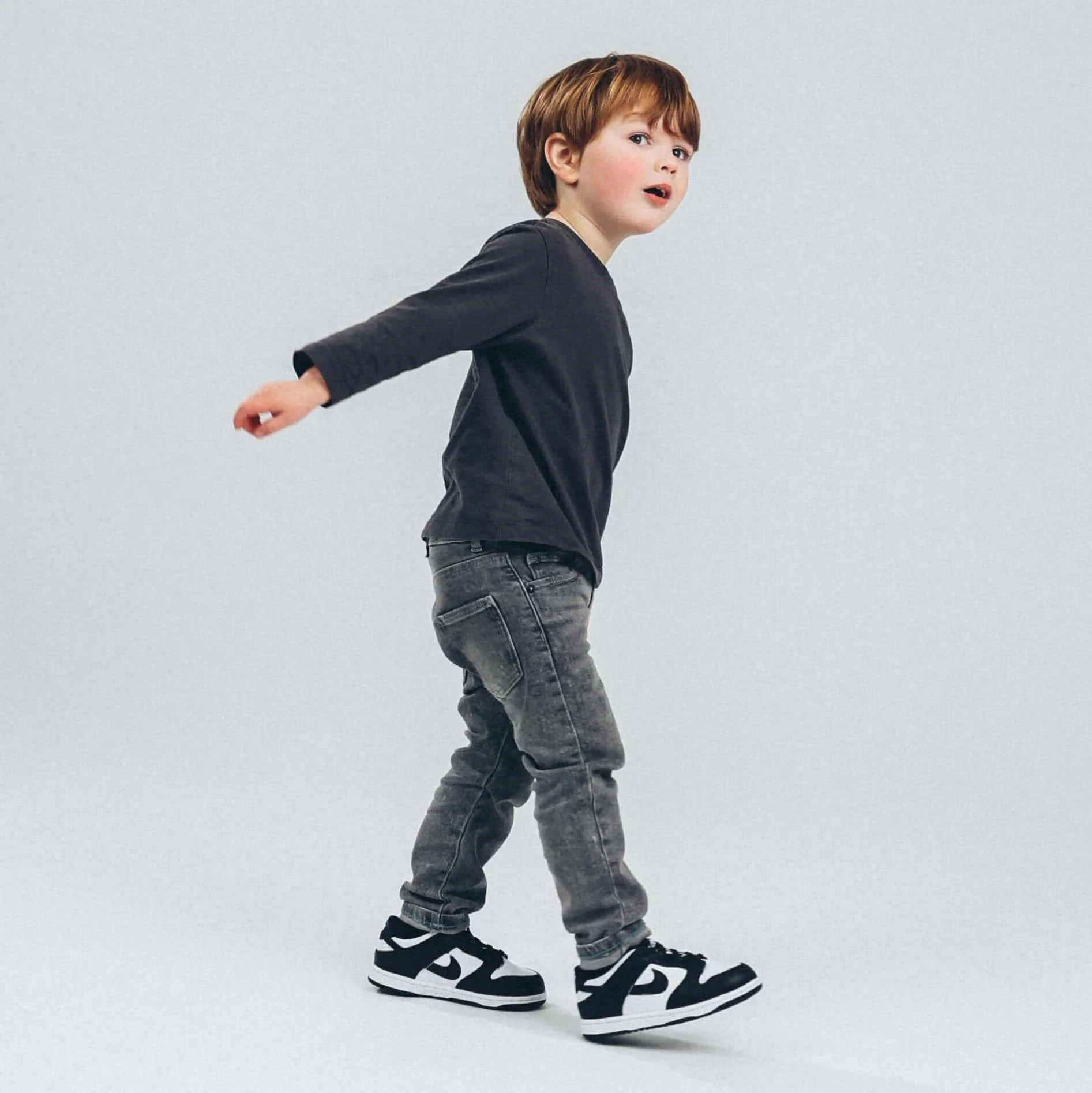 Nike Dunk Low Black White Enfant (PS) - Image 3