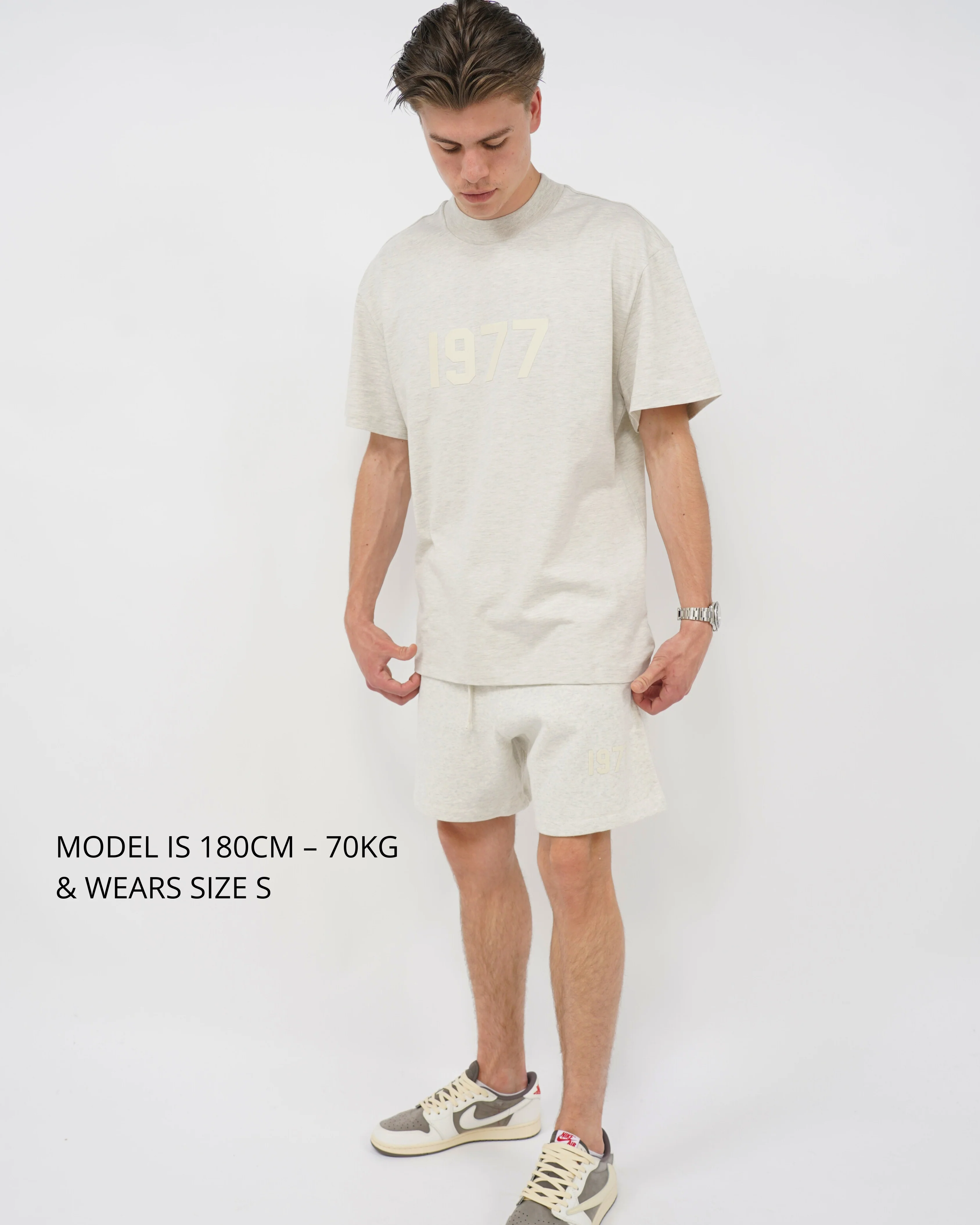 Fear of God Essentials 1977 Light Oatmeal Summer Set - Image 2