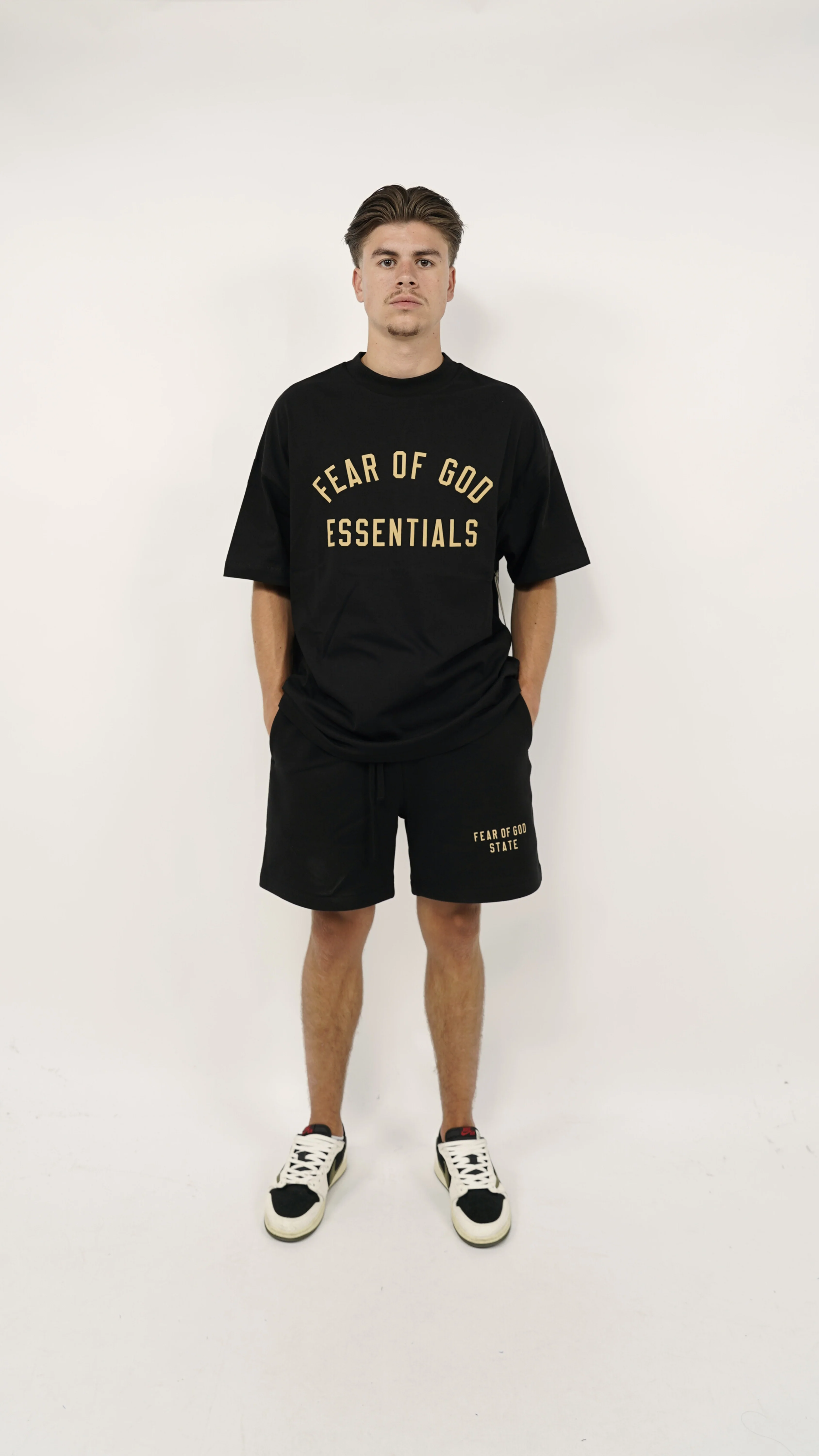 Fear of God Essentials FW24 Black Yellow Summer Set - Image 4