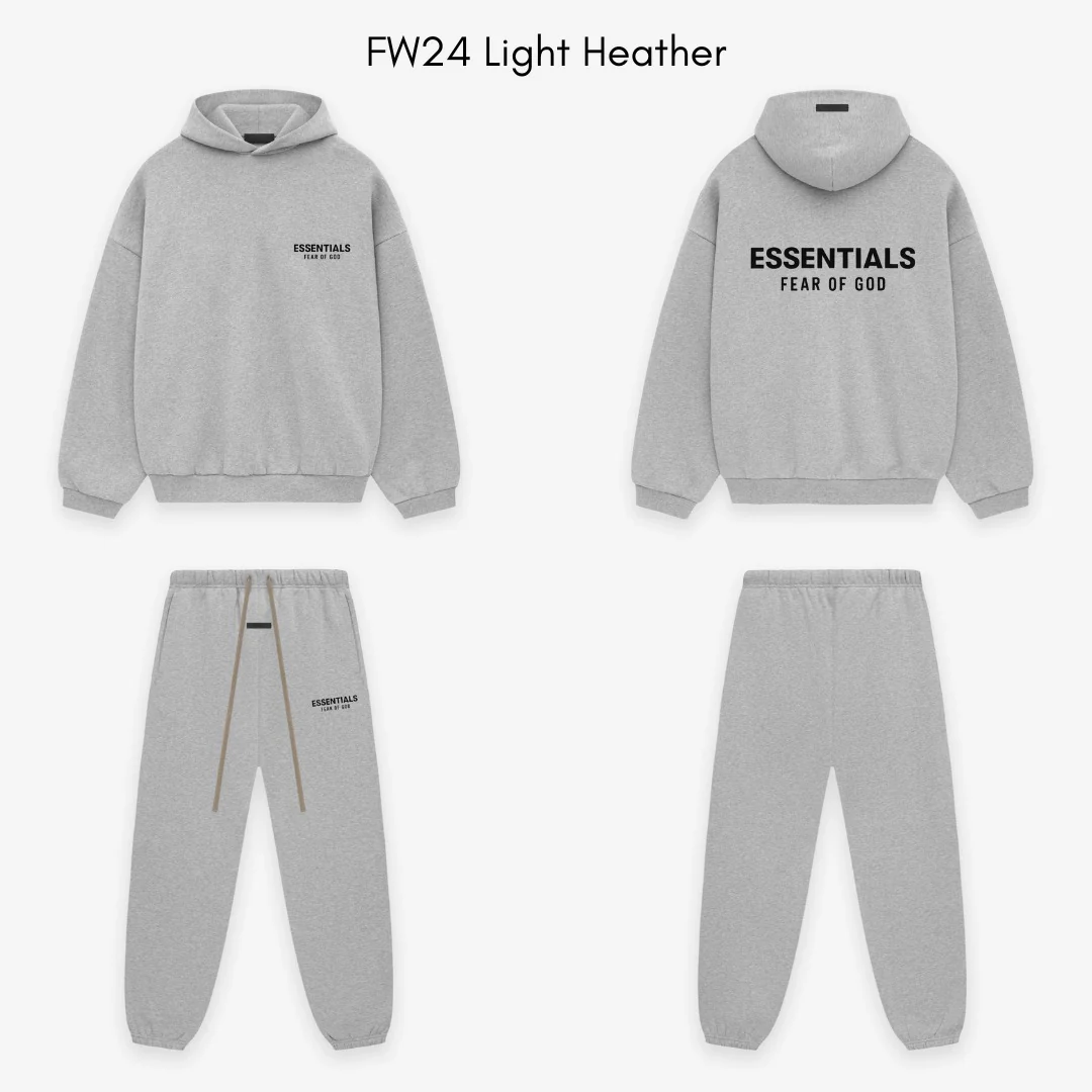 Fear of God Essentials FW24 Light Heather Lange Broek - Image 3