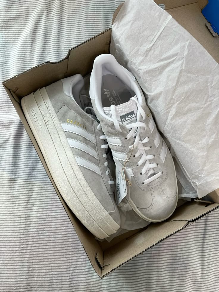 Adidas Gazelle Bold Grey White - Image 5