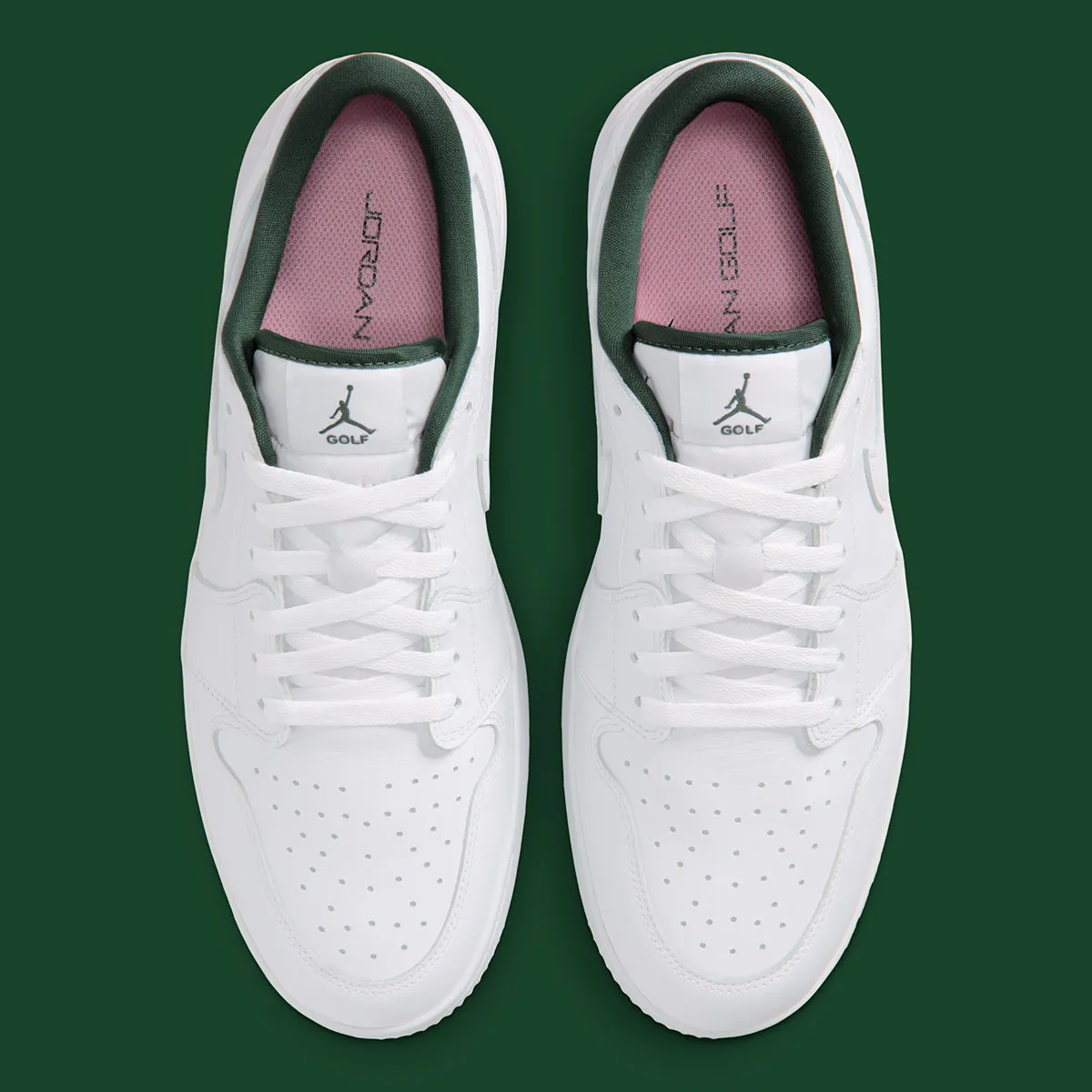 Jordan 1 Low Golf Spiked White Fir Elemental Pink - Image 2