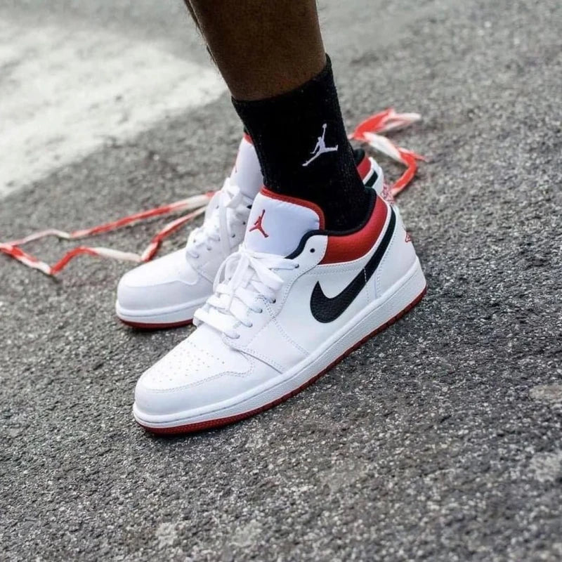 Jordan 1 Low White University Red Black - Image 4