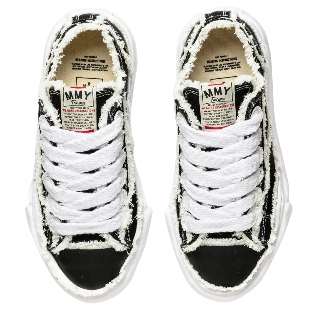 Maison Mihara Yasuhiro Peterson OG Sole Canvas Low Frayed Black PRE-ORDER - Image 4