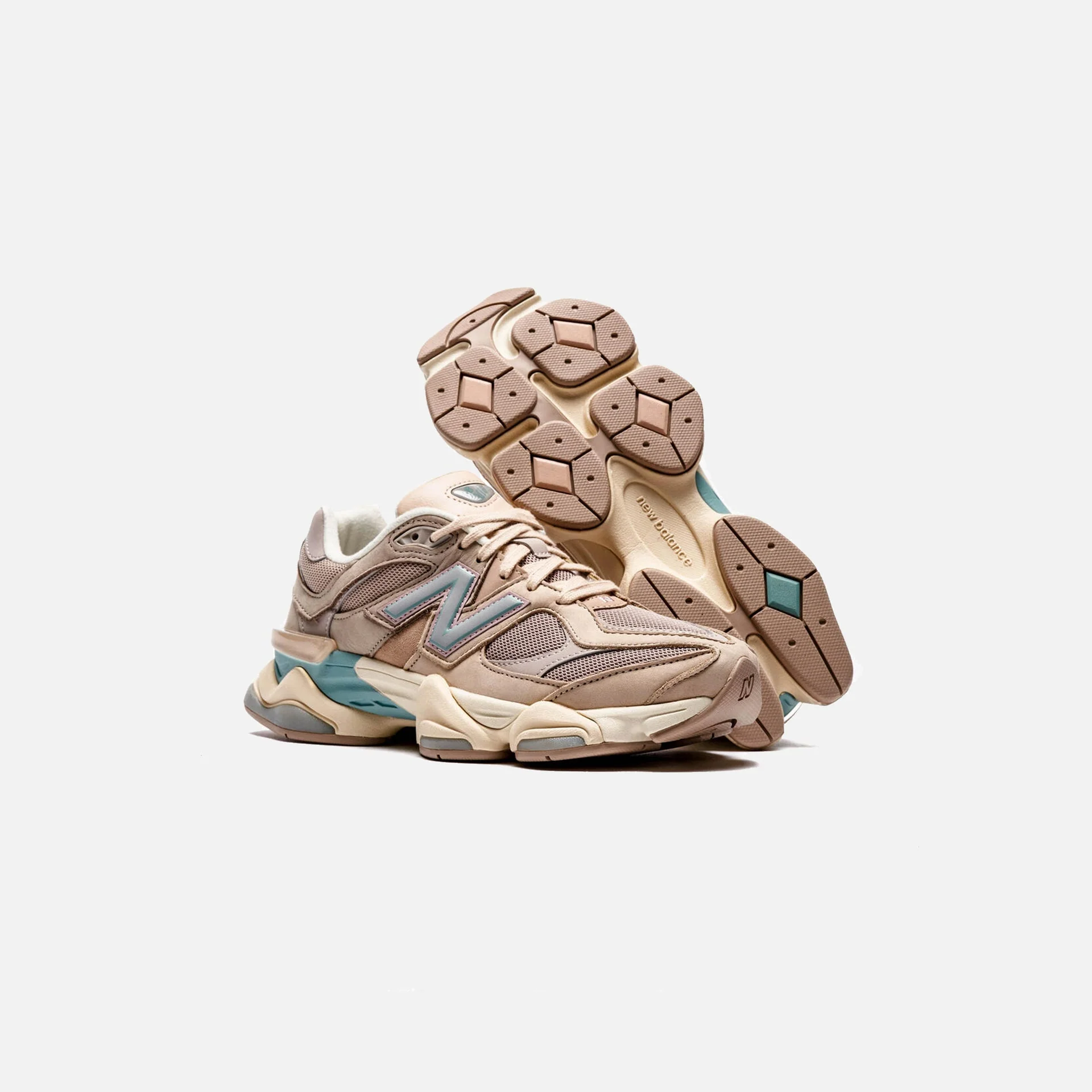 New Balance 9060 Ivory Cream Pink Sand - Image 4