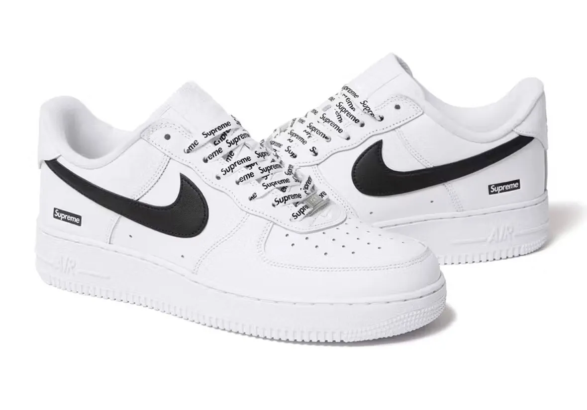 Nike Air Force 1 Low Supreme White Black - Image 4