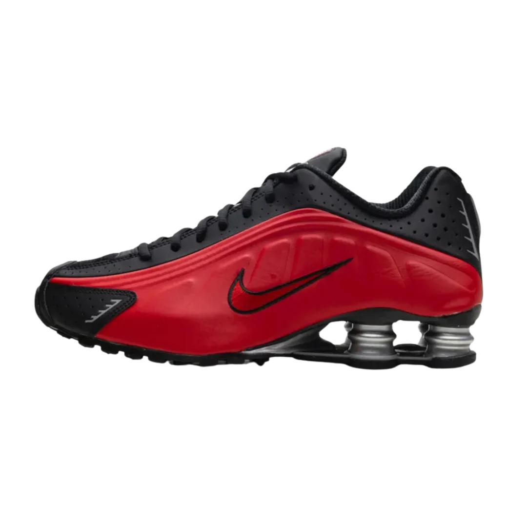 Nike Shox R4 University Red Black Metallic Silver