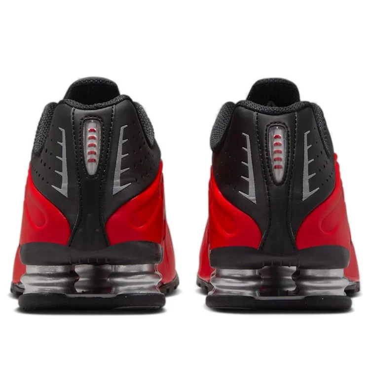 Nike Shox R4 University Red Black Metallic Silver - Image 3