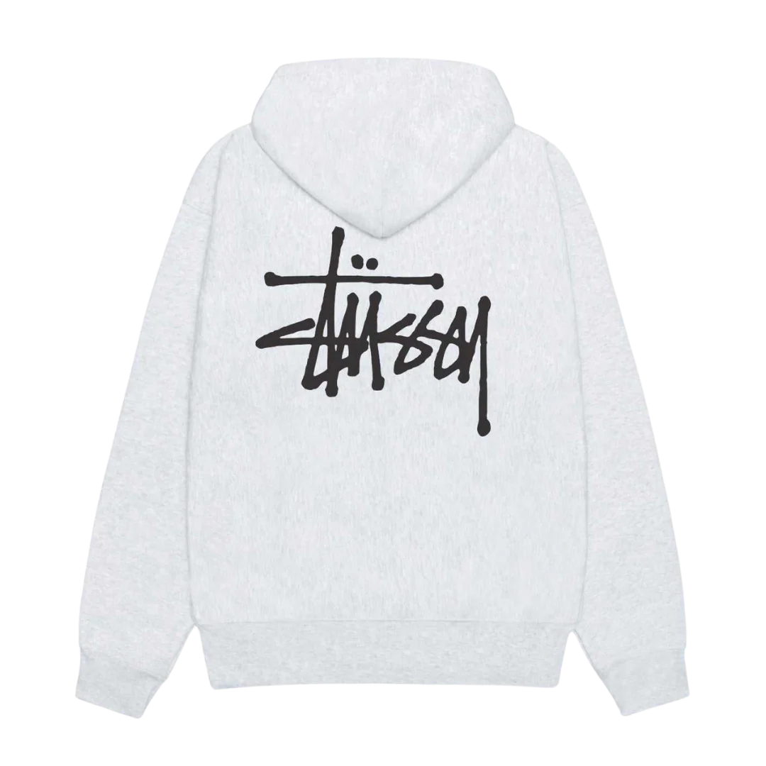 Stussy Basic Hoodie Ash Heather