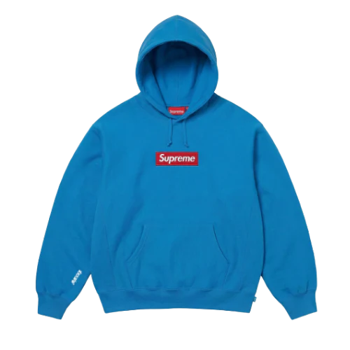 Supreme Box Logo Hooded Sweatshirt Blue